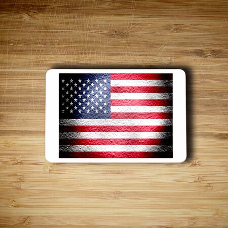 Aged textured and colorful flag of United Statesの写真素材