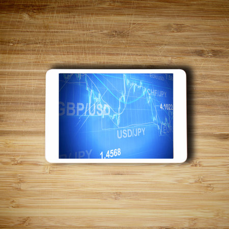 Forex trading background conceptの写真素材
