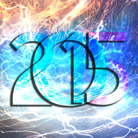 New Year 2015 background in colorの写真素材