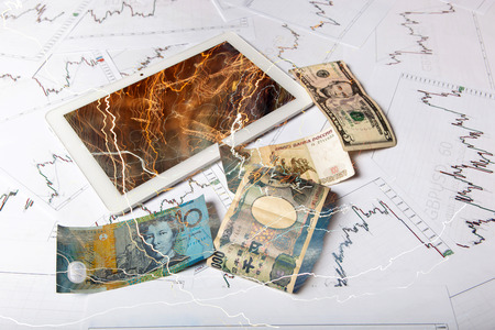 Forex trading background concept