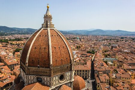 Renaissance cathedral Santa Maria del Fiore in Florence, Italy, Europeの写真素材