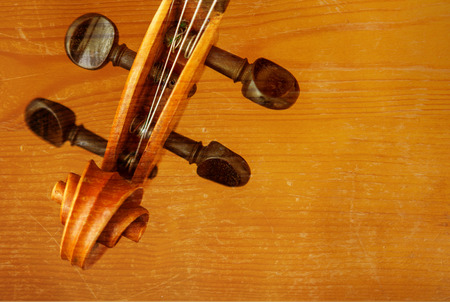 Old violin music concept with blurrの写真素材