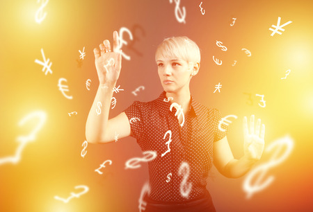 Forex trading business concept in colorの写真素材