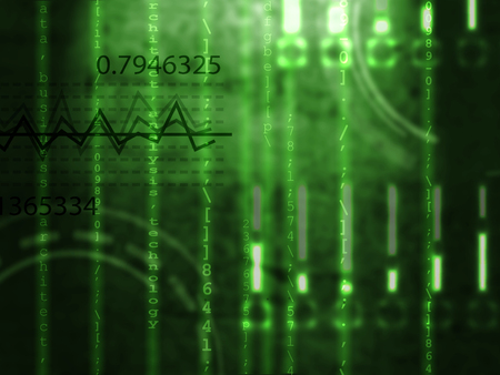 Matrix style numbers background in green color with numbers