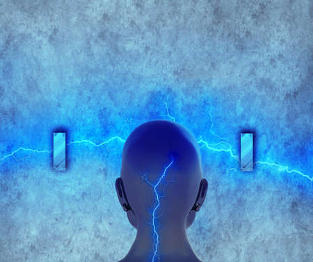 Raise of the machines - artificial intelligence, robot, cyborg conceptの写真素材