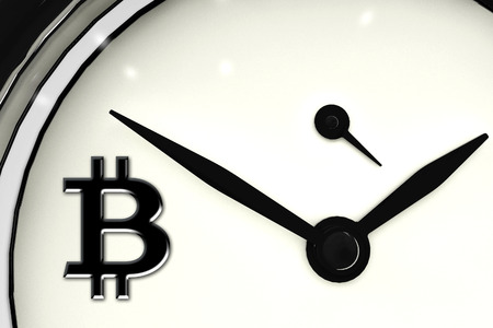 Bitcoin sign digital currency, futuristic digital money, blockchain technology concept background