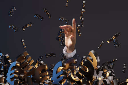 Commodity forex trading concept. Also Lottery, or savings concept, 3D renderingの写真素材