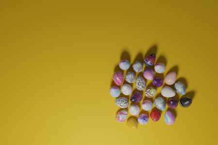Brown eggs with faces drawn at surface