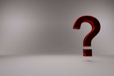 High detailed 3D font character question mark '?', 3D illustrationの写真素材