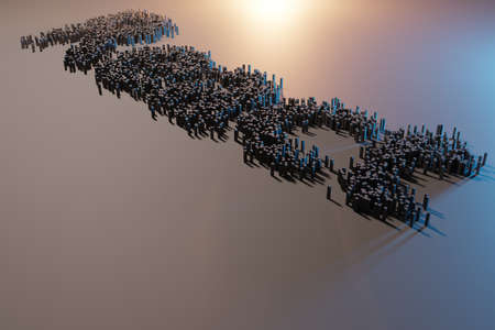 React language. Programming web apps. Word React of the square pixels on a black background. 3D renderingの写真素材