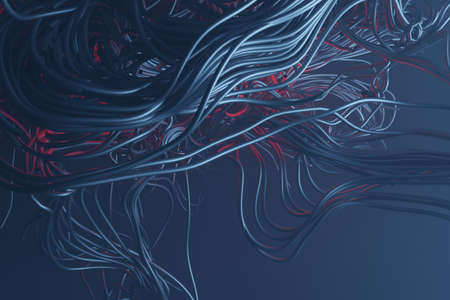 Abstract telecommunication and connectivity fiber background conceptの写真素材