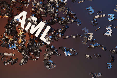 Anti Money Laundering Concept image of Business Acronym AML (Anti Money Laundering)の写真素材