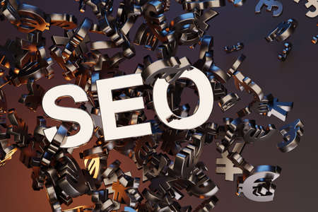 SEO - Search Engine Optimisation concept. 3D rendering