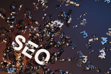 SEO - Search Engine Optimisation concept. 3D renderingの写真素材