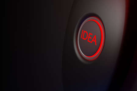 Button and word idea - business conceptの写真素材