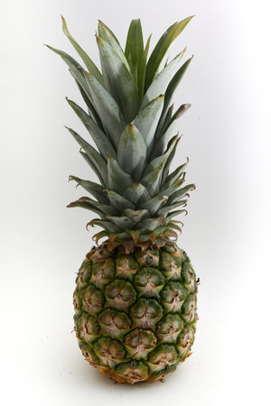 Pineapple on a white background, close-up, isolatedの写真素材