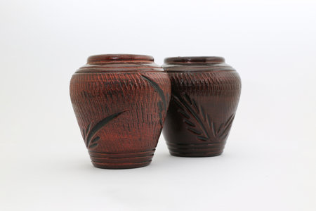 Simple, symmetrical forms of traditionalÂ pottery.の写真素材