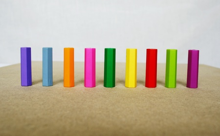 Marker caps in a geometrical positionの写真素材