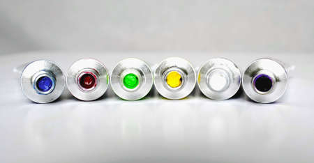 Tubes of colors の写真素材