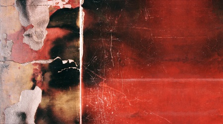Grunge wall with peeling paintの写真素材