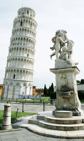 Photo of the famous leaning Tower of Pisa, Tuscany, Italyの写真素材