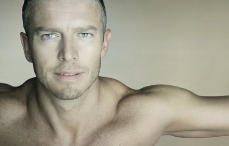 Portrait of sexy muscular manの写真素材