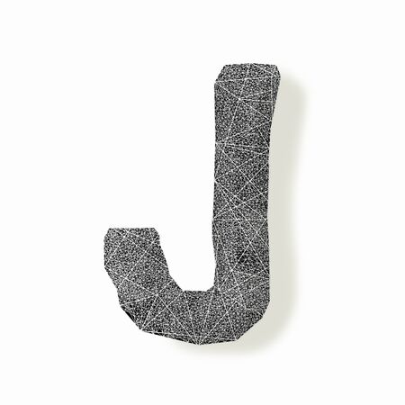 Graphic of the capital letter J isolated on white backgroundの写真素材
