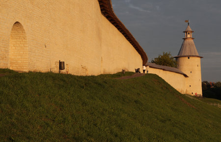 Fragment of the walls of the fortressの写真素材