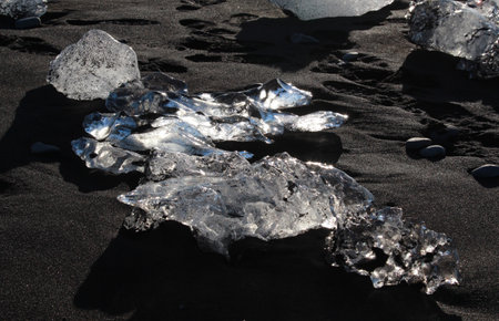 Ice formations in Glacier Lagoon, Iceland, Europe