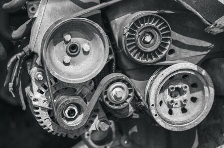 rusted gearsの写真素材