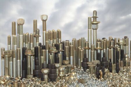 Fixture, wood, the river, the ground, iron, screwの写真素材