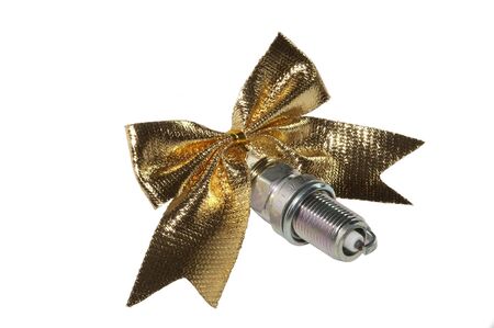 Christmas, automobile gifts, spark plugの写真素材