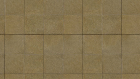 Light brown toilet tiles surface texture as background image smooth squared toilet tiles pavement floor wall.の写真素材