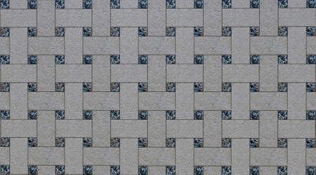 Seamless pattern of paving slabs in gray colors. Vector illustration.の写真素材
