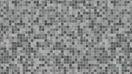 Seamless tileable background with mosaic squares in gray colors.の写真素材
