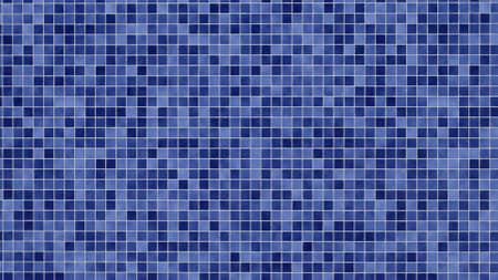 Blue mosaic tile wall background. Abstract mosaic tile wall background. Vector illustration.の写真素材
