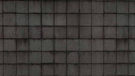 Black tile roof texture. Roof tiles pattern. Roof tile background.の写真素材