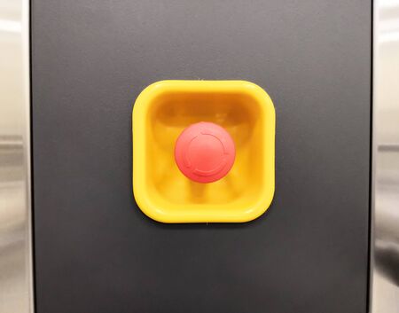 Close Up Image Of Machine Emergency Shutdown Switchの写真素材