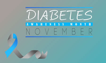 Banner Or Poster Vector Design For Diabetes Awareness Month, Novembeのイラスト素材