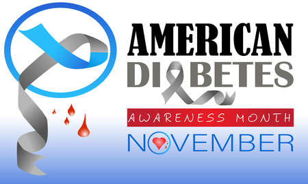 Illustration Design Of American Diabetes Awareness Monthのイラスト素材