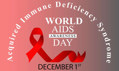 World Aids Day Awareness Banner Or Poster Vector Design