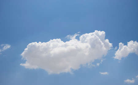 Beautiful View Of Blue Sky And White Clouds. Selective Focus
