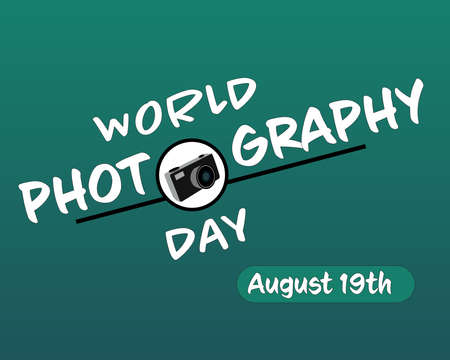 Banner Or Poster Vector Design For World Photography Day August 19th