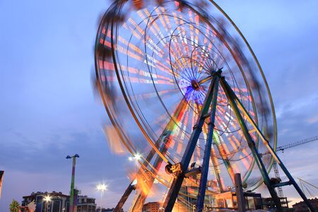 Ferris Wheel in the fun fairのeditorial素材