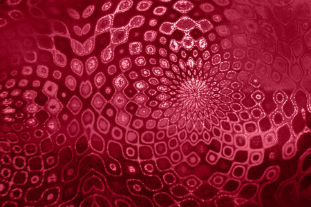 Fancy pattern of holographic paper like mandalas. selective focus. Trendy toning in color 2023 Viva...