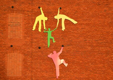 climbing wallの写真素材