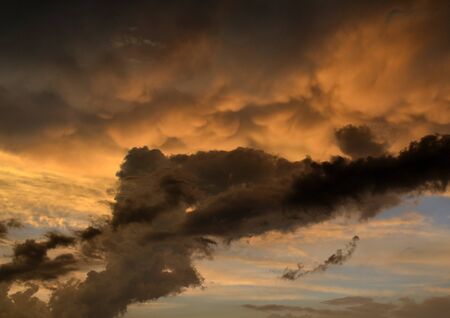 Sky with storm cloudsの写真素材
