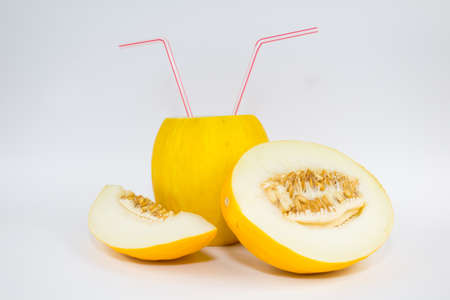 yellow melonの写真素材