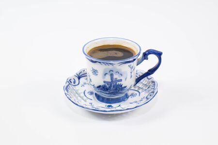 cup of coffee on a white backgroundの写真素材