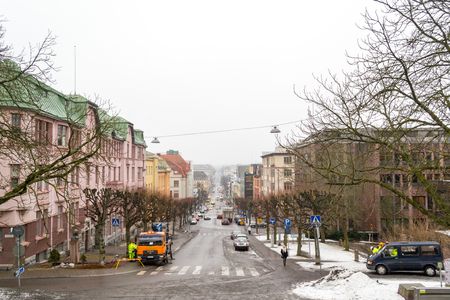 Street in Turku, Finlandの写真素材